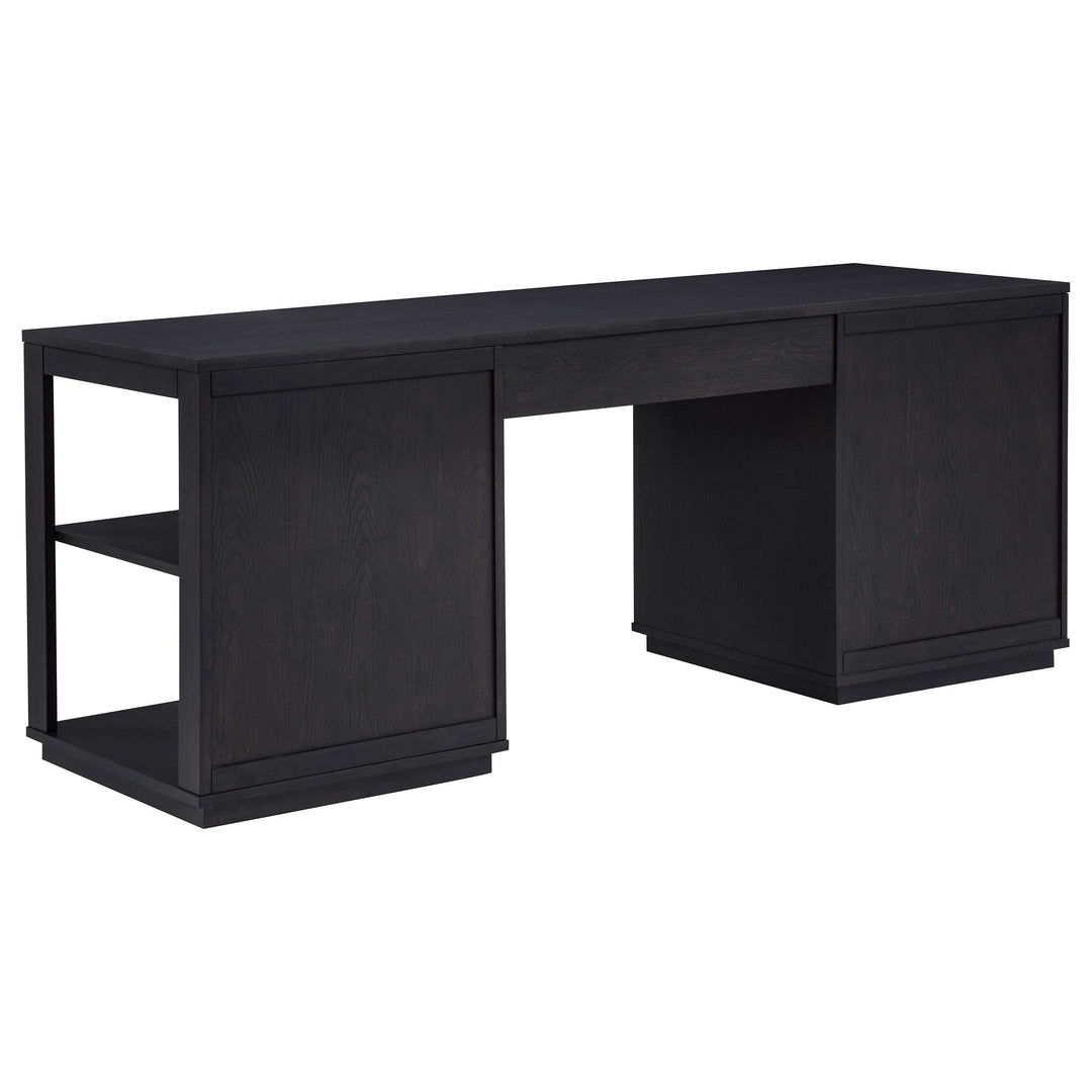 Harkes 75-inch 3-drawer Computer Desk with Adjustable Shelf Coffee Bean