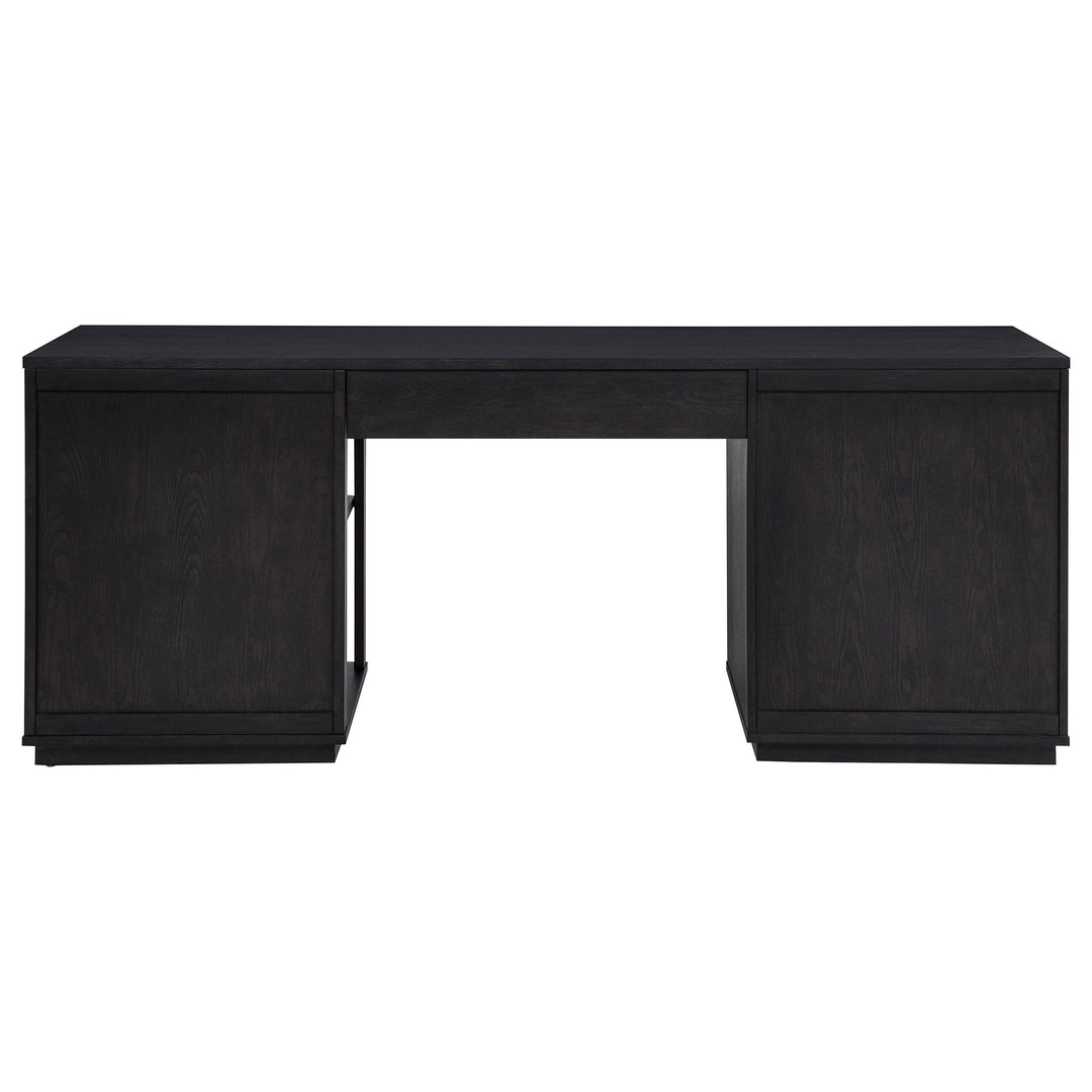 Harkes 75-inch 3-drawer Computer Desk with Adjustable Shelf Coffee Bean