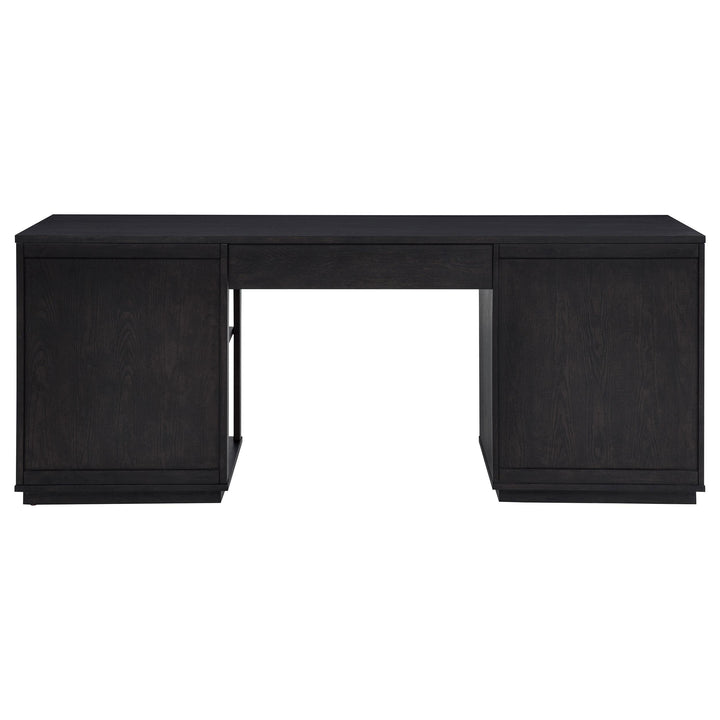 Harkes 75-inch 3-drawer Computer Desk with Adjustable Shelf Coffee Bean