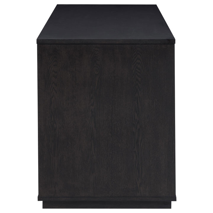 Harkes 75-inch 3-drawer Computer Desk with Adjustable Shelf Coffee Bean