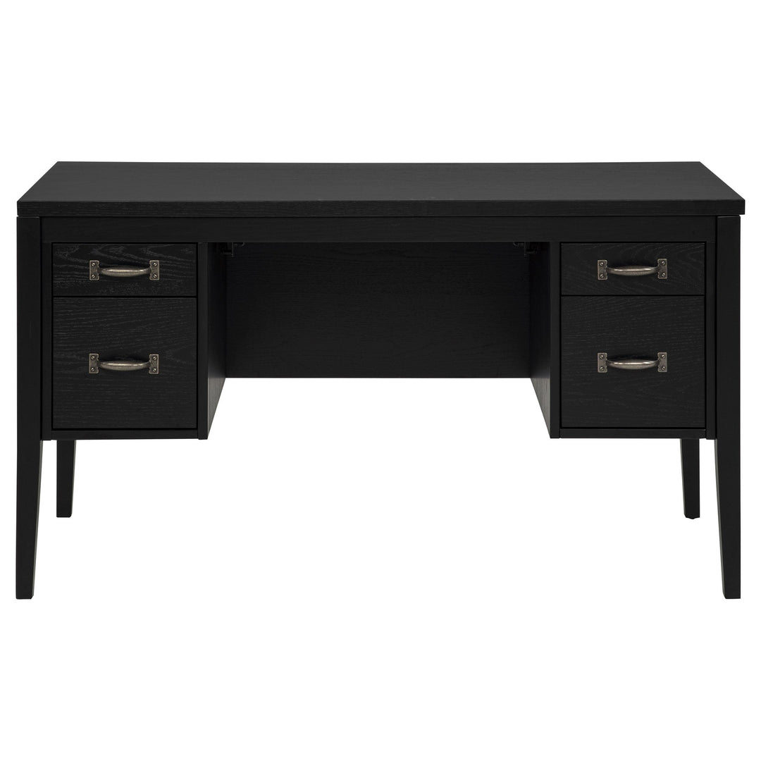 Graham 54-inch 4-drawer Double Pedestal Lift Top Computer Desk Black
