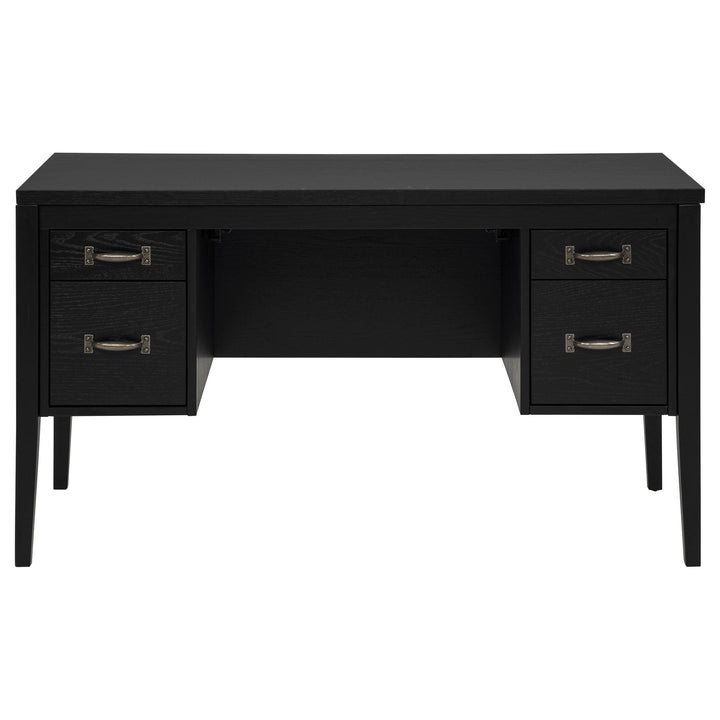 Graham 54-inch 4-drawer Double Pedestal Lift Top Computer Desk Black