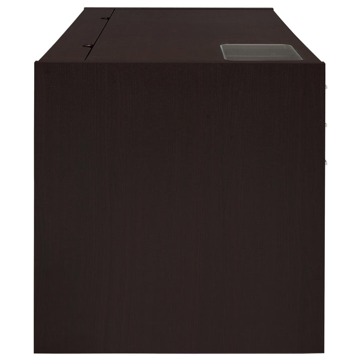 Halston 60-inch 3-drawer Office Computer Desk Cappuccino