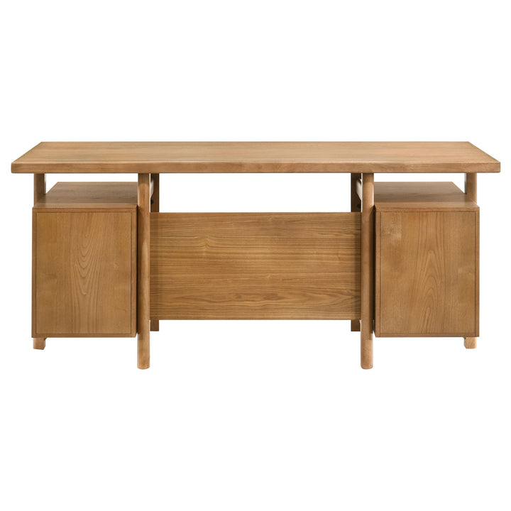 Roldan 69-inch 4-drawer Computer Desk with File Drawer Light Ash