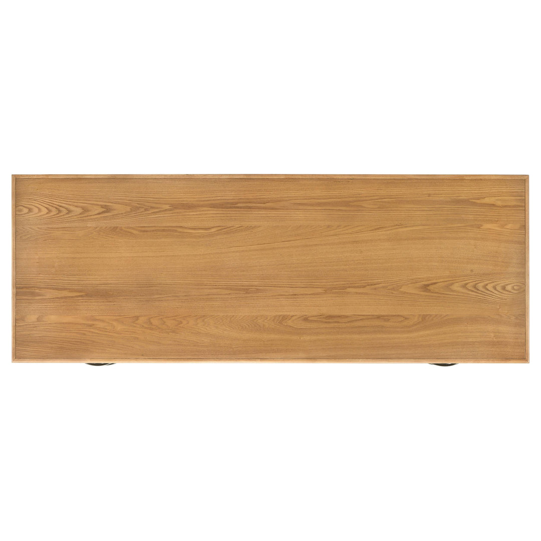 Roldan 69-inch 4-drawer Computer Desk with File Drawer Light Ash