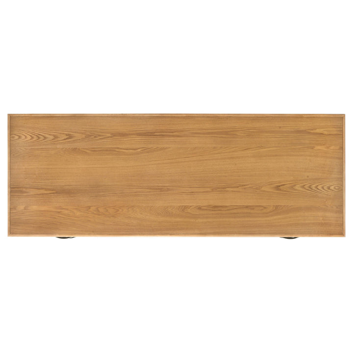 Roldan 69-inch 4-drawer Computer Desk with File Drawer Light Ash