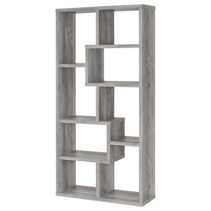 Theo 71-inch 6-shelf Bookshelf Grey Driftwood