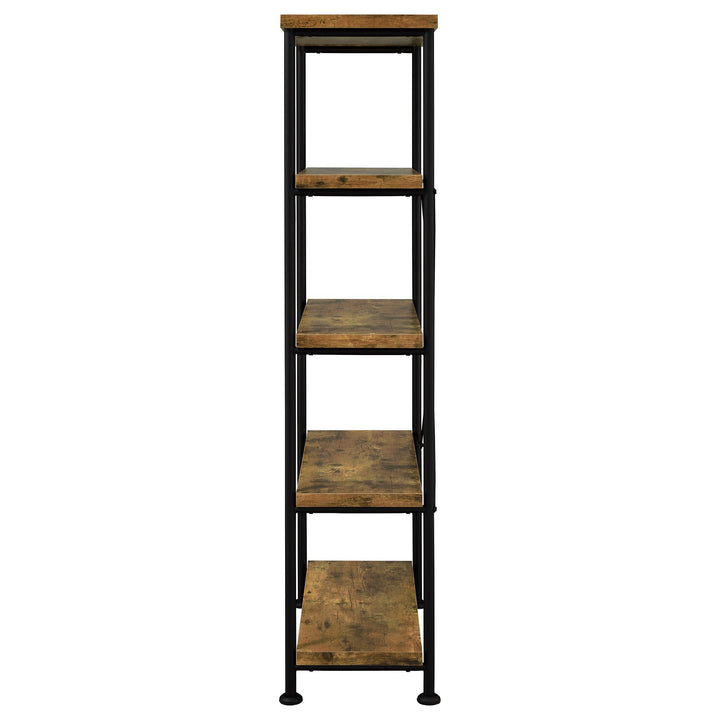 Analiese 63-inch 4-shelf Bookshelf Rustic Nutmeg