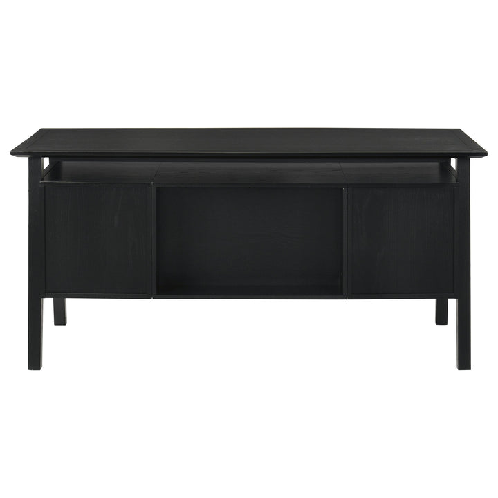 Goodson 64-inch 4-Drawer Double Pedestal Computer Desk Black