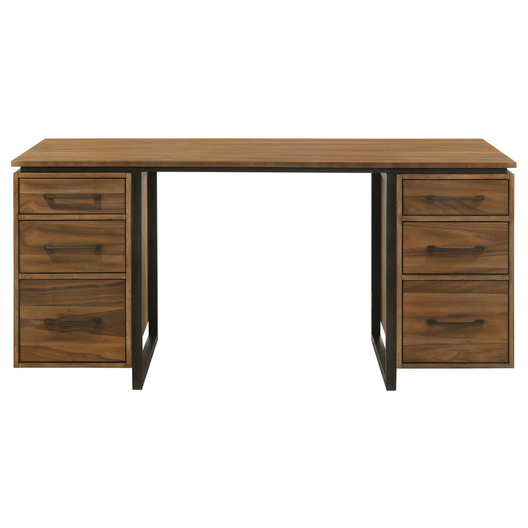 Berhalter 6-Drawer Double Pedestal File Computer Desk
