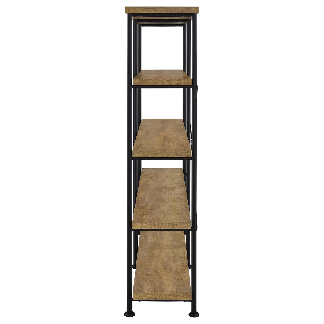 Analiese 63-inch 4-shelf Double Bookshelf Mango