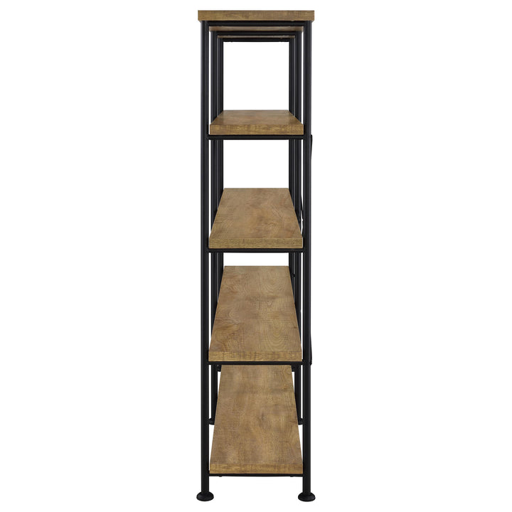 Analiese 63-inch 4-shelf Double Bookshelf Mango