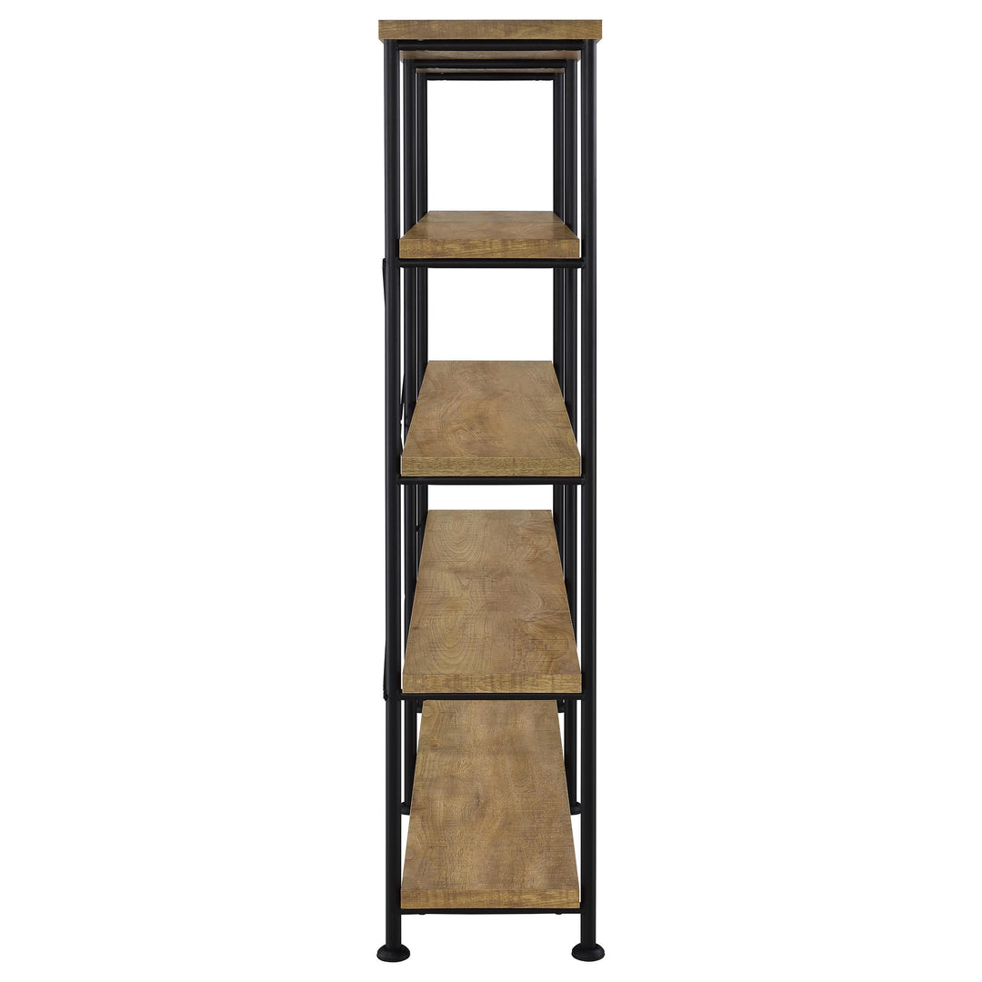 Analiese 63-inch 4-shelf Double Bookshelf Mango