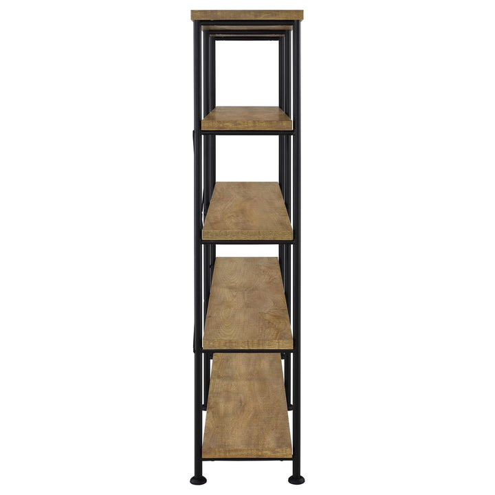 Analiese 63-inch 4-shelf Double Bookshelf Mango