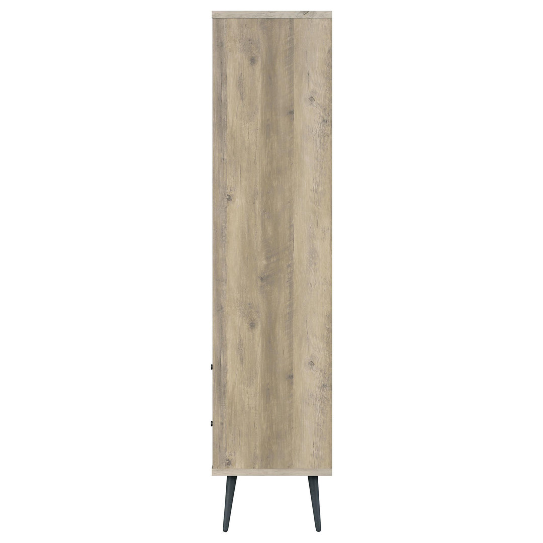 Maeve 70-inch 3-shelf Bookcase with Drawers Distressed Pine
