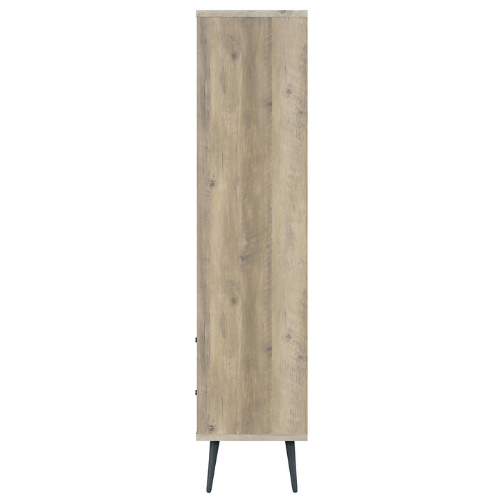 Maeve 70-inch 3-shelf Bookcase with Drawers Distressed Pine