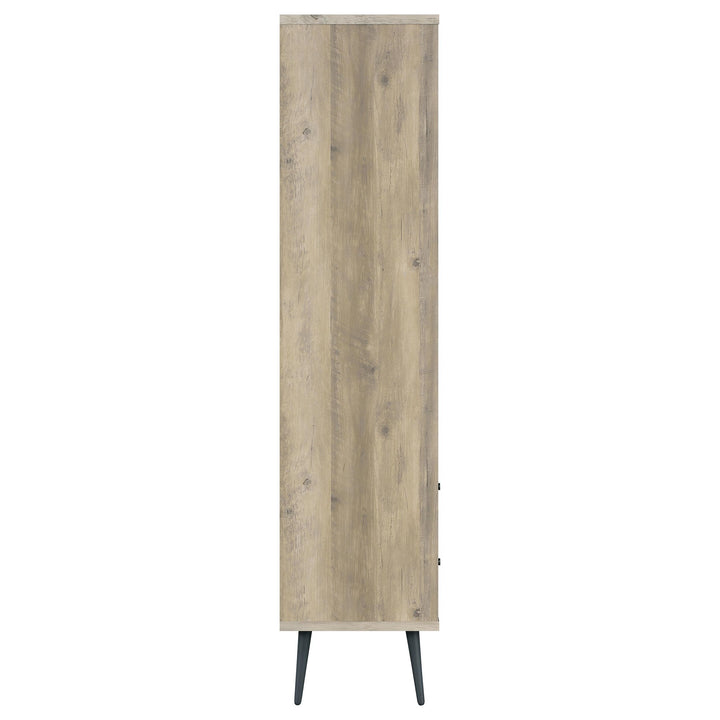Maeve 70-inch 3-shelf Bookcase with Drawers Distressed Pine