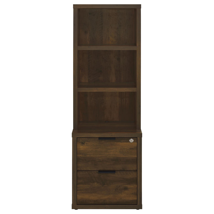 Westpark 3-piece Wall Unit Bookcase Set with USB Dark Pine
