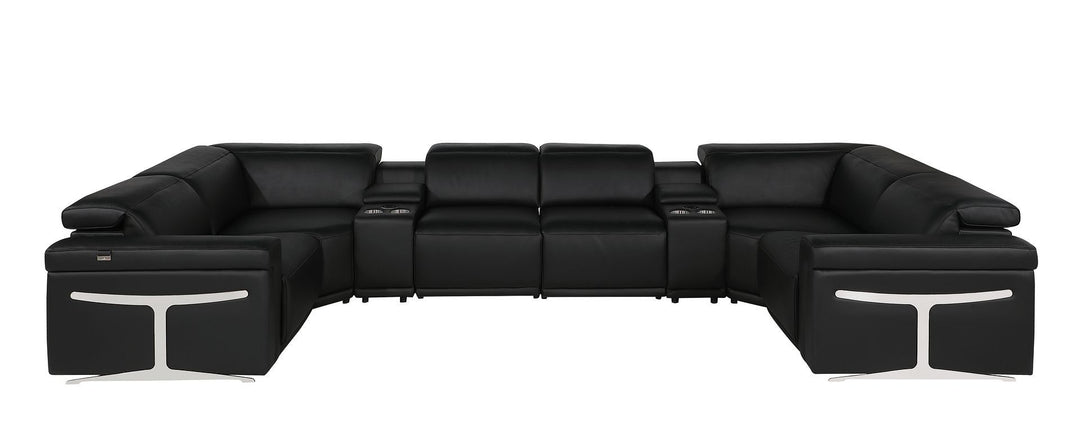 1126 - 8-Piece U-Shaped Sectional Sofa In With 2 Power Recliners &amp; Power Headrests