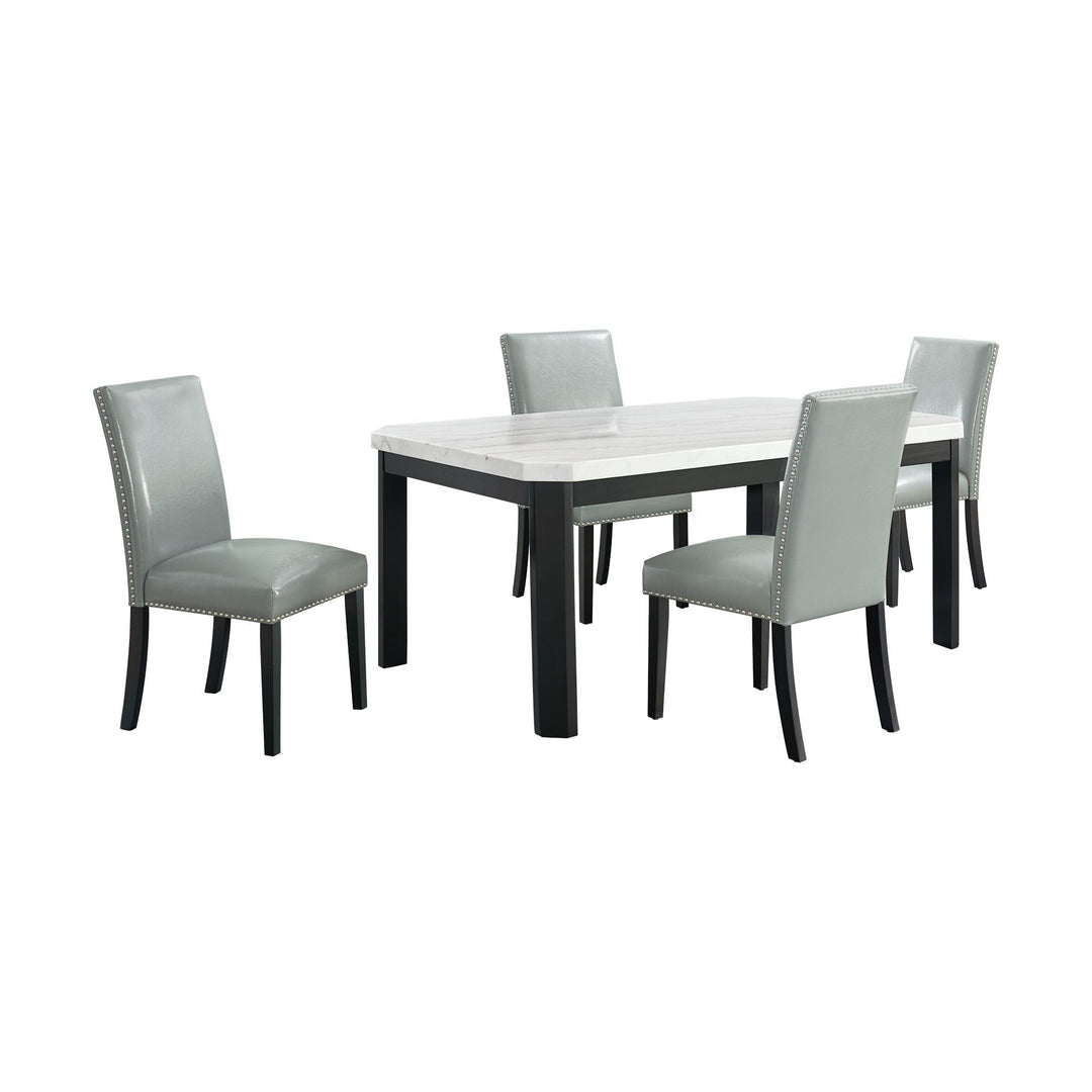 Francesca - 5 Piece Rectangular Dining Set (Table &amp; Four Chairs) - Gray