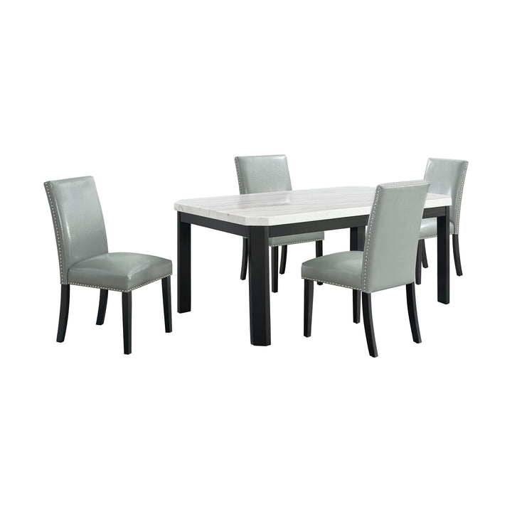Francesca - 5 Piece Rectangular Dining Set (Table &amp; Four Chairs) - Gray