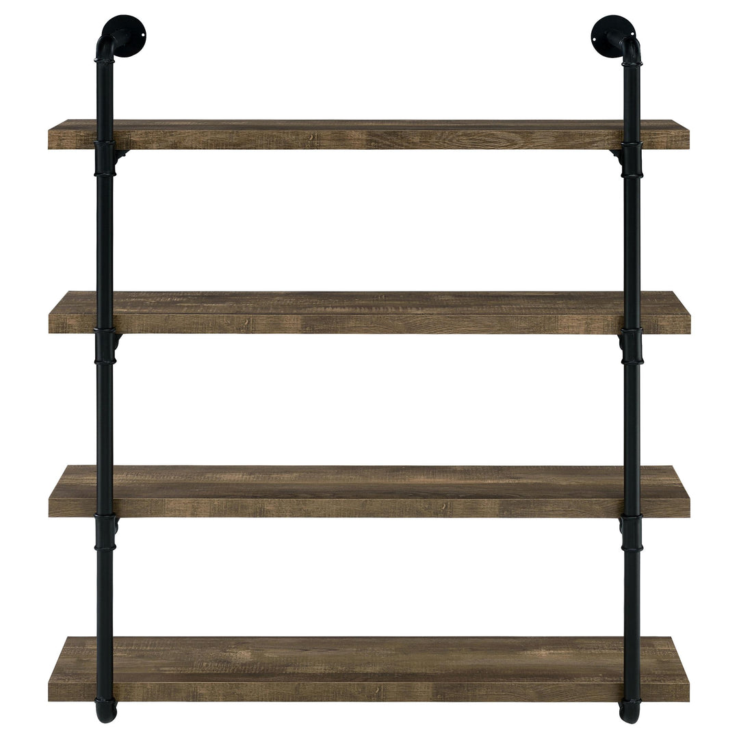 Elmcrest 39-inch 4-shelf Wall Bookshelf Rustic Oak