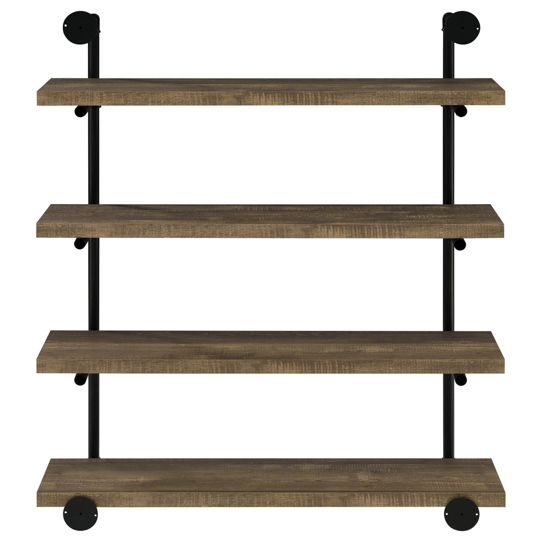 Elmcrest 39-inch 4-shelf Wall Bookshelf Rustic Oak