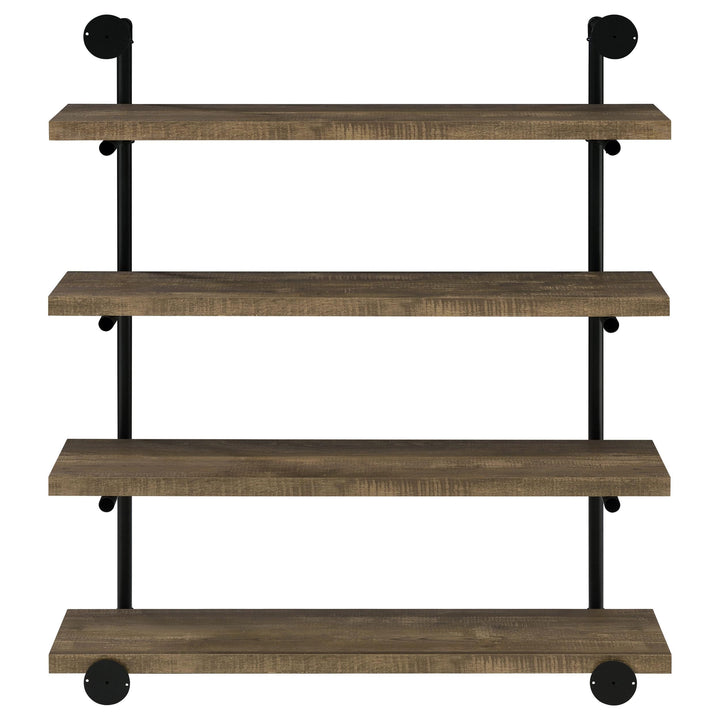 Elmcrest 39-inch 4-shelf Wall Bookshelf Rustic Oak