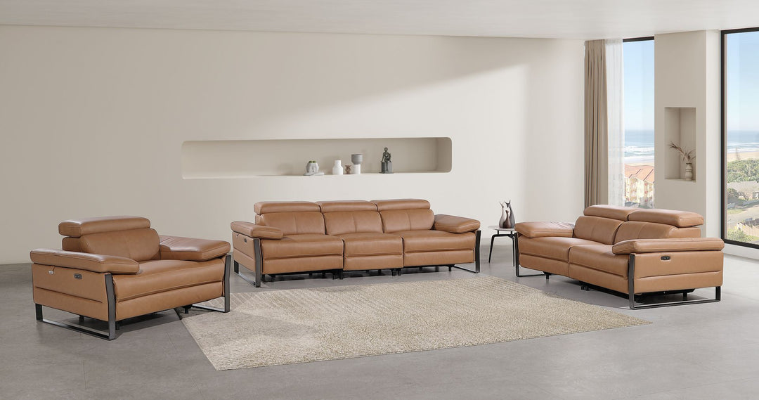 1246 - Modular Power Triple Reclining Sofa, Loveseat, And Chair Set With Power Headrests