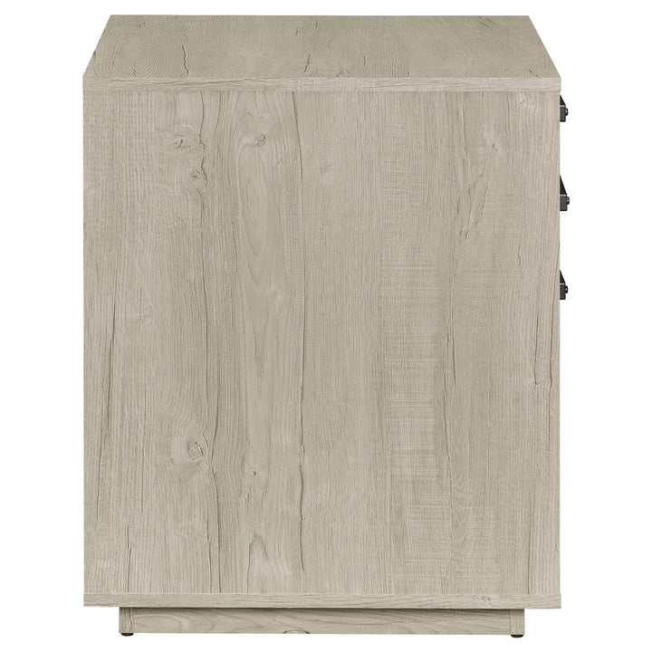 Loomis 3-drawer Home Office File Cabinet Whitewashed Grey