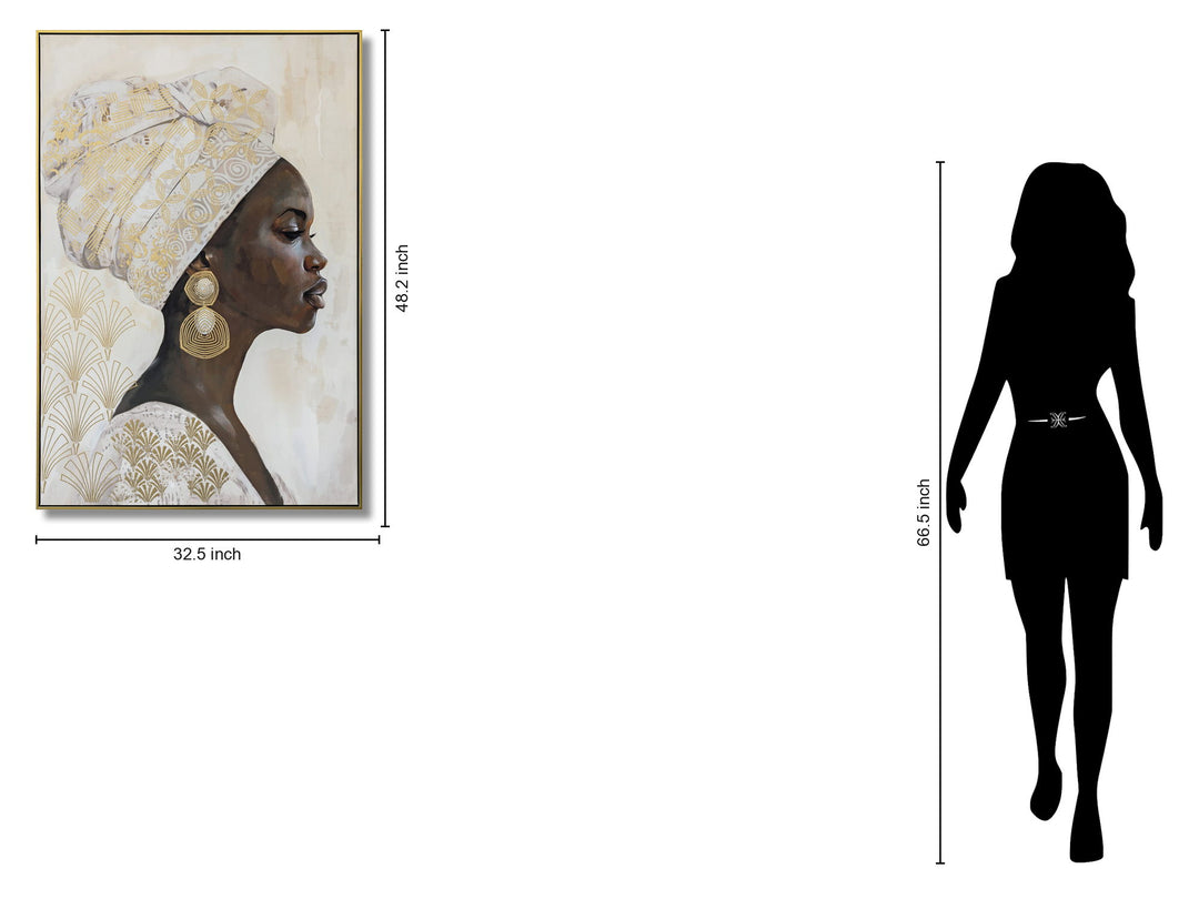 Opulent Gaze Elegance - 48" x 33" Framed Wall Art