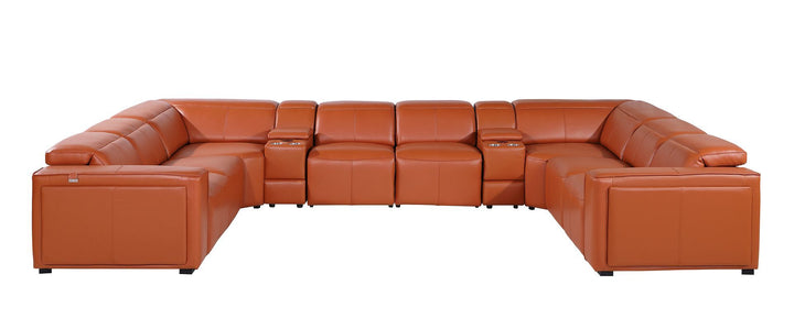 1224 - 10-Piece U-Shaped Sectional Sofa In With 4 Power Recliners &amp; Power Headrests