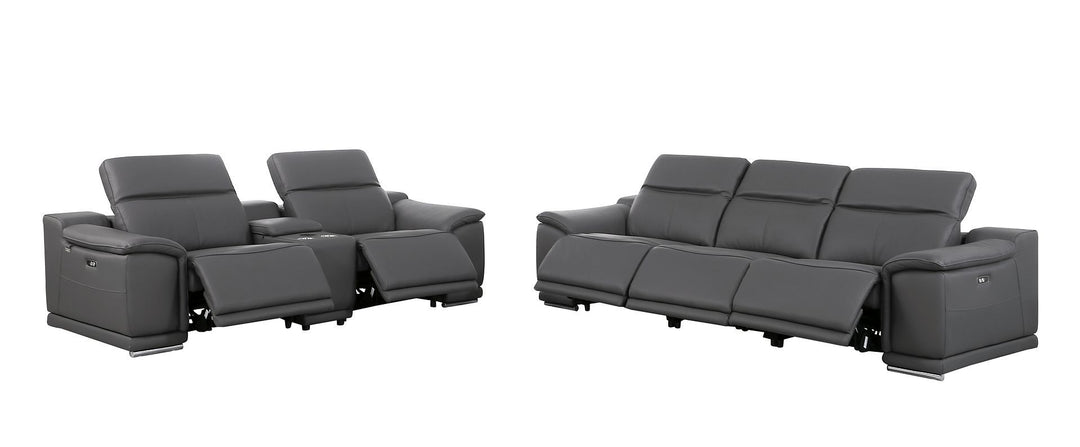 9762 - 6-Piece Modular Power Reclining Sofa And Console Loveseat Set With 5 Power Recliners In