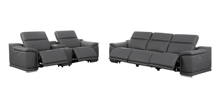 9762 - 6-Piece Modular Power Reclining Sofa And Console Loveseat Set With 5 Power Recliners In