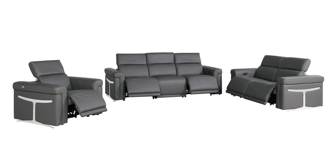 1126 - 6-Piece Modular Power Reclining Sofa, Loveseat &amp; Chair Set In With 5 Power Recliners &amp; Power Headrests