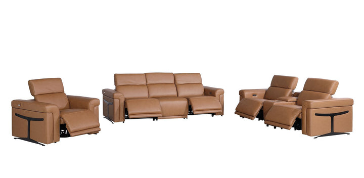 1126 - 7-Piece Modular Power Reclining Sofa, Loveseat &amp; Chair Set In With 5 Power Recliners &amp; Power Headrests