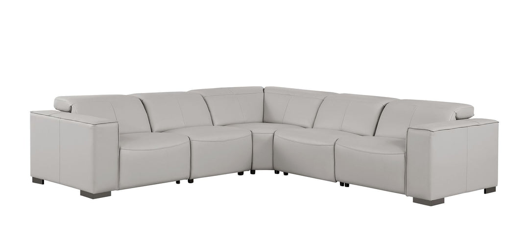 1208 - Leather Reclining Set (Sofa &amp; Loveseat With 4 Power Recliners)