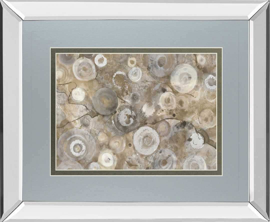 Natural Agate By Albena Hristova - Mirror Framed Print Wall Art - Blue