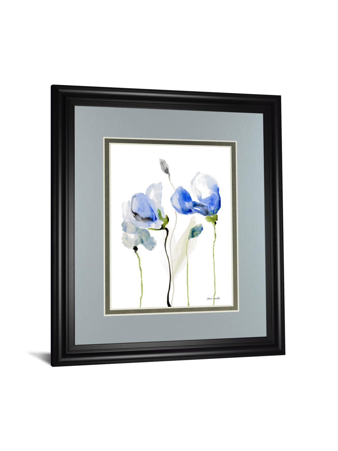 All Poppies Il By Lanie Loreth - Framed Print Wall Art - Blue