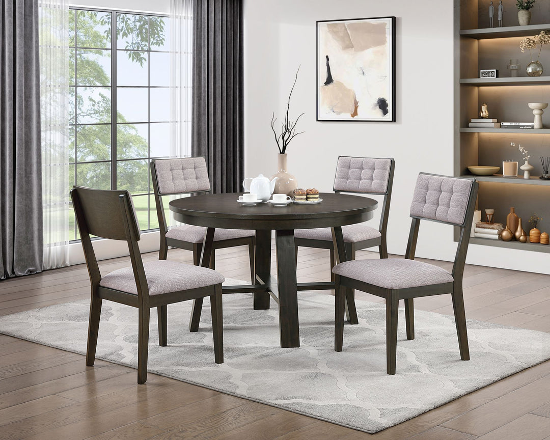 Denver - 5 Piece Dining Room Set - Dark Brown