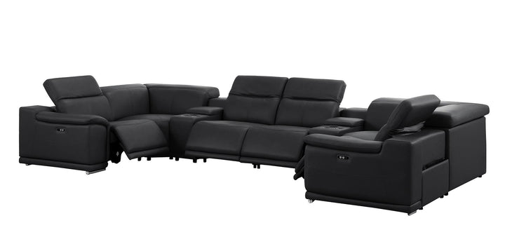 2679 - 8-Piece U-Shaped Power Reclining Sectional In Genuine Leather (4 Recliner)