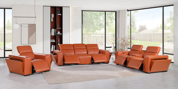 1224 - 7-Piece Modular Power Reclining Sofa, Loveseat &amp; Chair Set In With 5 Power Recliners &amp; Power Headrests