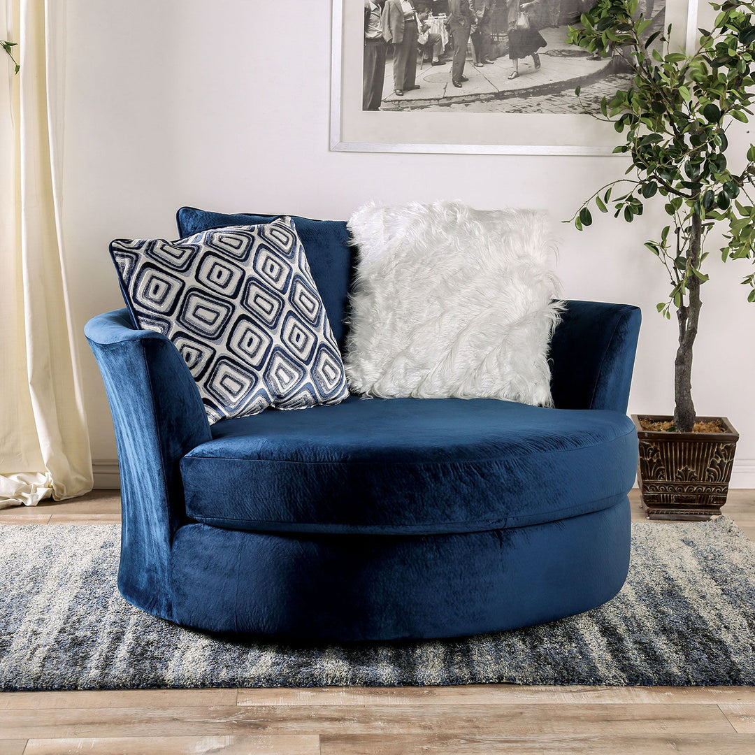 Waldport - Swivel Chair - Navy