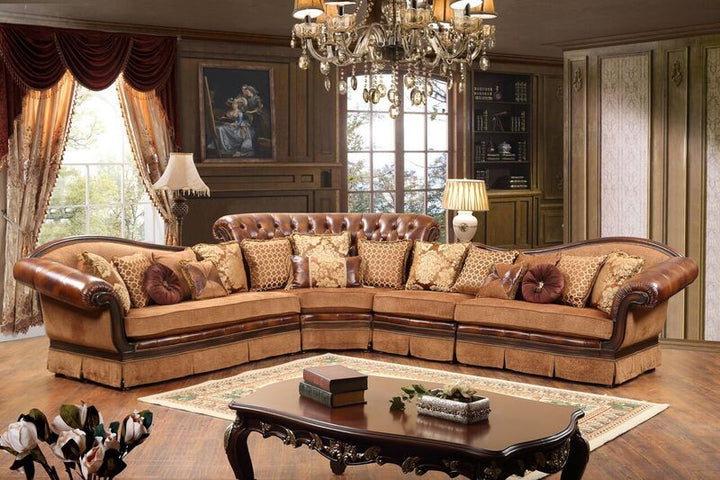 Linda - Sectional - Dark Brown
