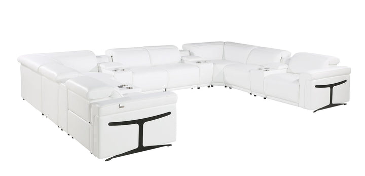 1126 - 12-Piece U-Shaped Sectional Sofa In With 4 Power Recliners &amp; Power Headrests