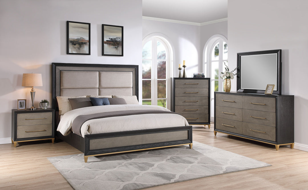 Payson - Queen Bed - Black & Gray