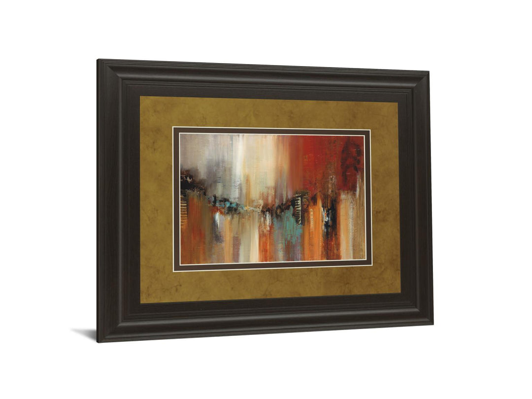 Skyline By Cat Tesla - Framed Print Wall Art - Red