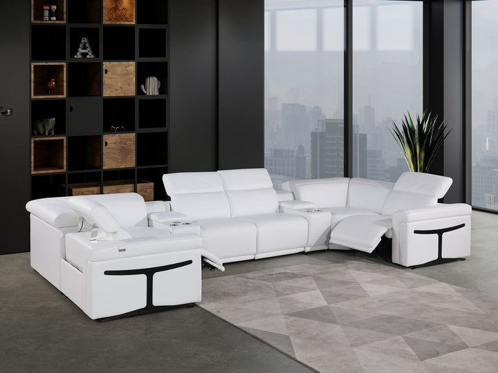 1126 - 8-Piece U-Shaped Sectional Sofa In With 2 Power Recliners &amp; Power Headrests
