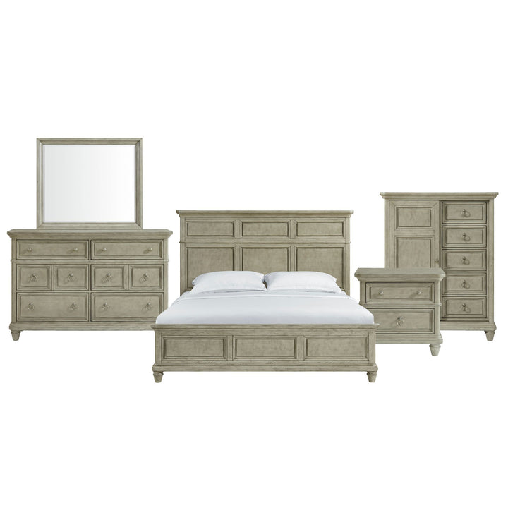Whit-Ash - Panel Bedroom Set With Door Chest