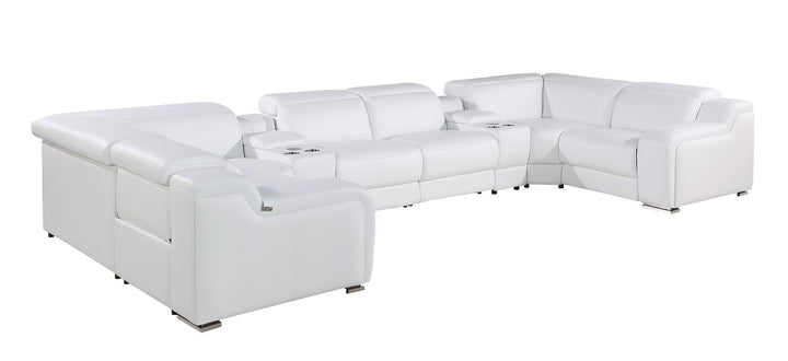 1116 - 8-Piece U-Shaped Sectional Sofa In With 2 Power Recliners &amp; Power Headrests